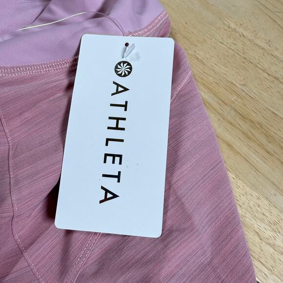 Athleta NWT Run With It Textured Short 3.5" Size 2X Running Shorts Pink Stretch - Picture 7 of 12